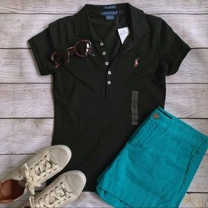 NWT Ralph Lauren Black Skinny Polo